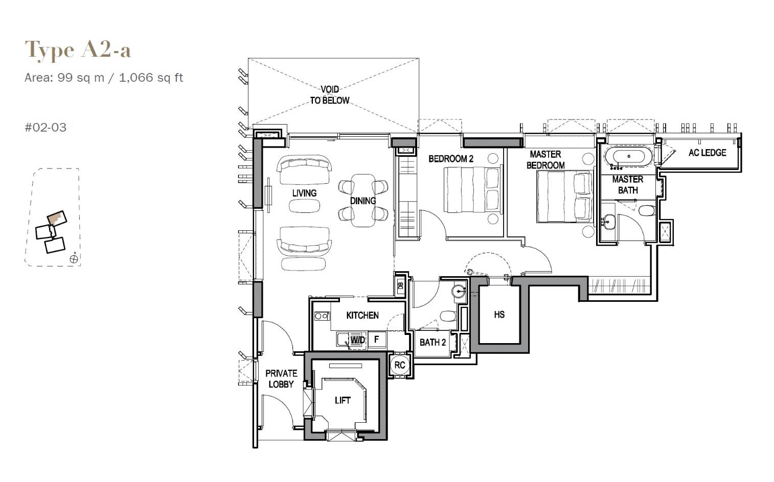 3 Orchard By-The-Park 3 Bedroom Floor Plan 2