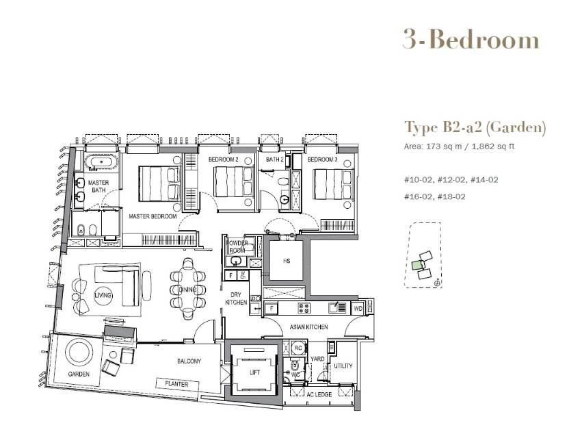 3 Orchard By-The-Park 3 Bedroom Floor Plan 11