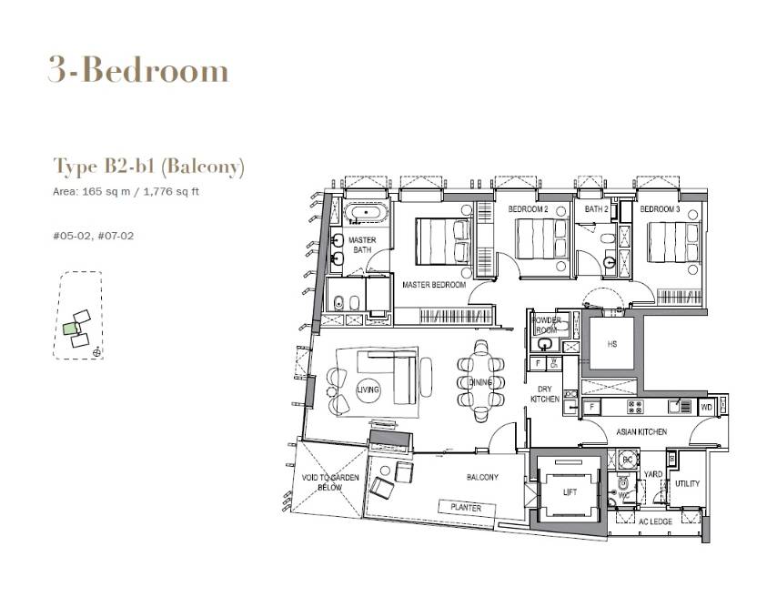 3 Orchard By-The-Park 3 Bedroom Floor Plan 13