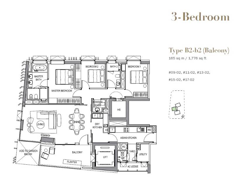 3 Orchard By-The-Park 3 Bedroom Floor Plan 14