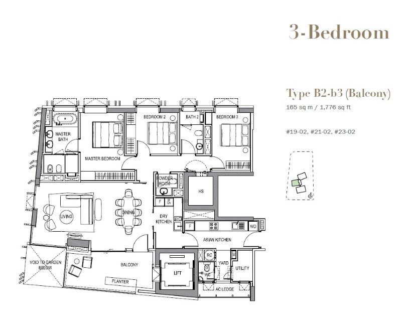 3 Orchard By-The-Park 3 Bedroom Floor Plan 15