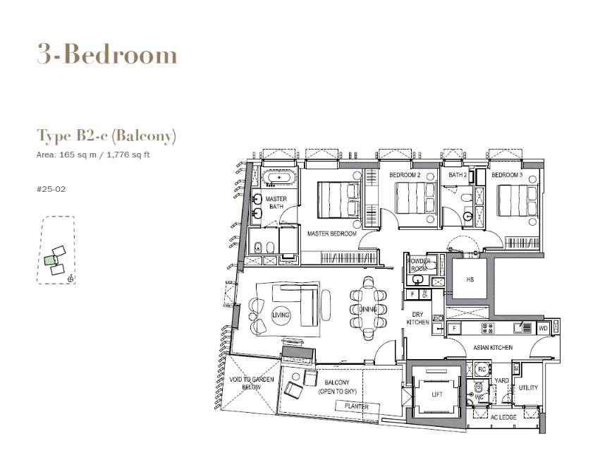 3 Orchard By-The-Park 3 Bedroom Floor Plan 16