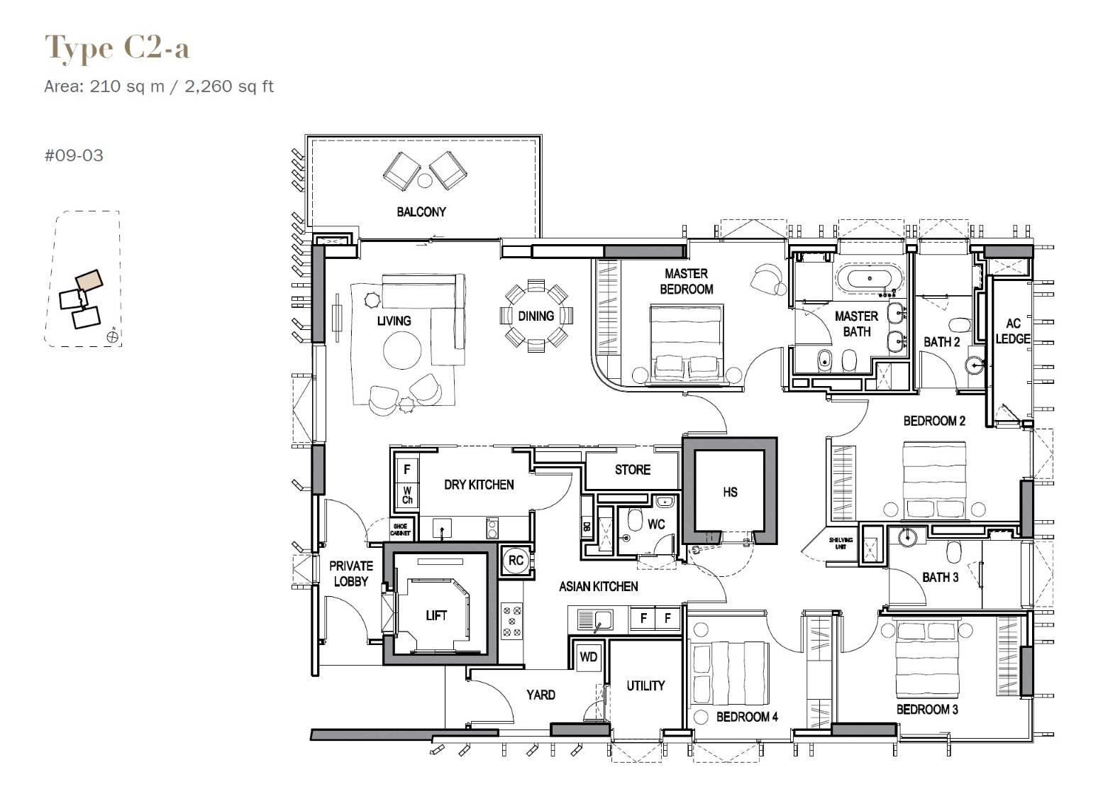 3 Orchard By-The-Park 3 Bedroom Floor Plan 25