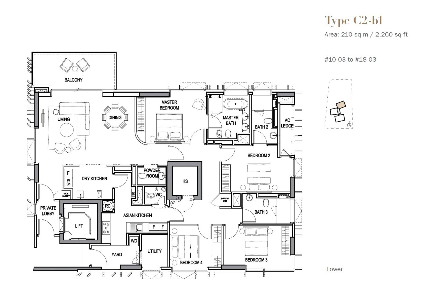3 Orchard By-The-Park 3 Bedroom Floor Plan 26
